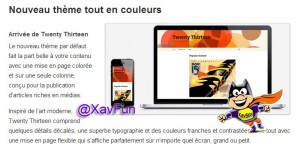 Nouveau thème wordpress