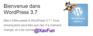 Mise à jour WordPress 3.7