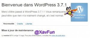 mise a jour wordpress 3.7.1