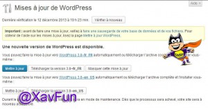 mettre à jour wordpress