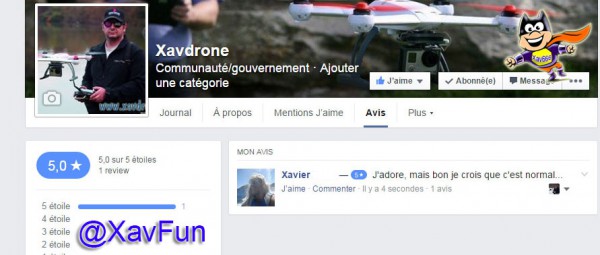 avis et étoiles sur facebook